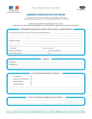 Remplissable En Ligne Cd Ufolep Demande Dhomologation Dun Circuit