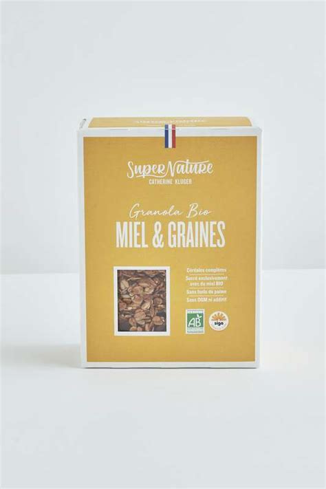 Granola Au Miel Et Aux Graines Bio Supernature 350 G La Belle Vie