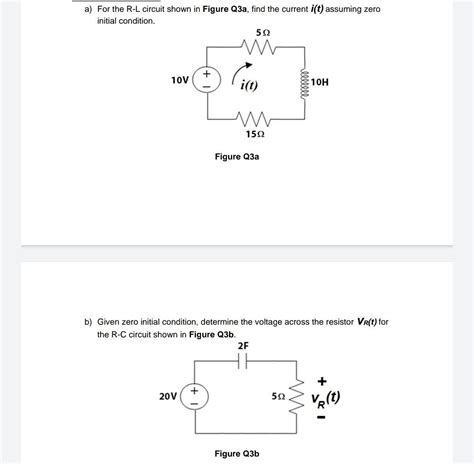 Solved A For The R L Circuit Shown In Figure Q A Find The Chegg