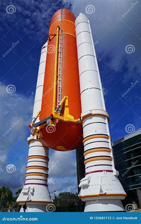 Space Shuttle Rocket Booster In Front Of The Atlantis Building