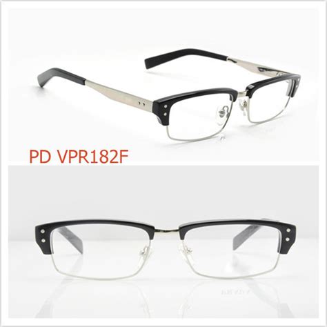 Half Rim Optical Eyeglasses Metal Mix Acetate Legs Frame Eyewear