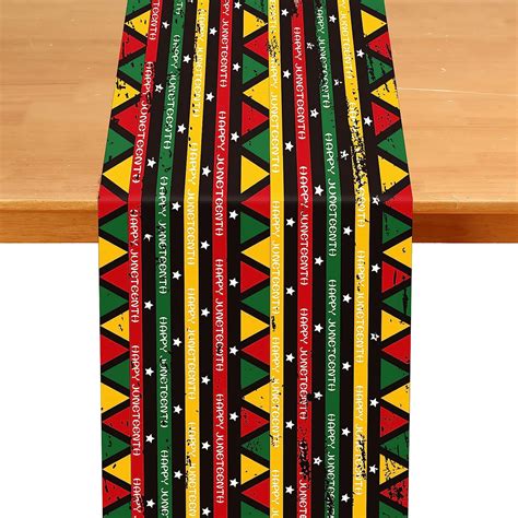 Amazon Newwiee 2 Pcs Juneteenth Table Runner Juneteenth Tablecloth