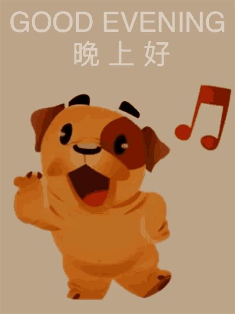 Good Evening Dog GIF - GoodEvening Dog HappyDancing - Discover & Share GIFs