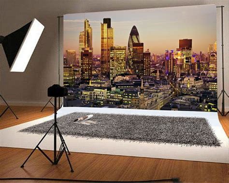 HelloDecor 7x5ft Photography Backdrop Cityscape Shining Lights Night ...