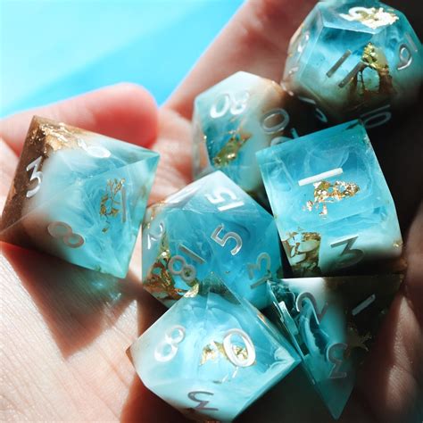 Riptide Ocean Dice Beach Dice Dice Water Dice Handmade Resin Sharp