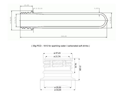 PCO 1810 Bottle Preform PET Preform