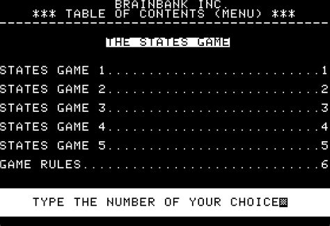 Screenshot Of The States Game Apple II 1983 MobyGames