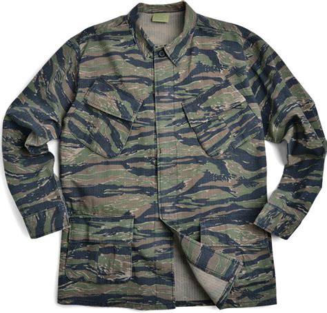 Tiger Stripe Camouflage Vintage Vietnam 100% Cotton Rip-Stop Fatigue Shirt