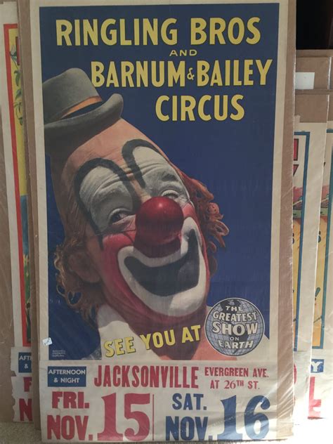 Ringling Bros Barnum And Bailey Circus Poster Gameroom Show