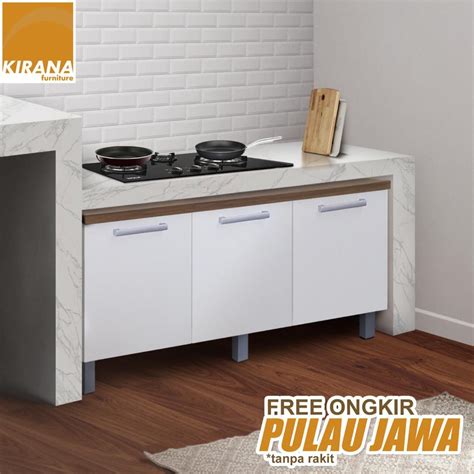 Jual Kitchen Set Kayu Bawah Lemari Rak Kabinet Kolong Dapur Minimalis