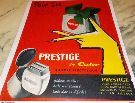 Affiches ANCIENNE PUBLICITE POUR LUI RASOIR ELECTRIQUE PRESTIGE DE