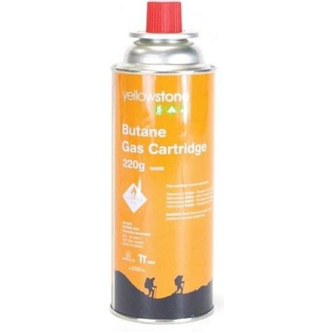 Yellowstone Butane Gas Cartridge 220g 4 Pack