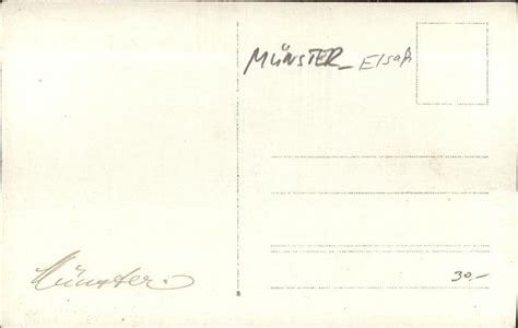 Postkarte Carte Postale 11219364 Muenster Elsass Munster Manuskript