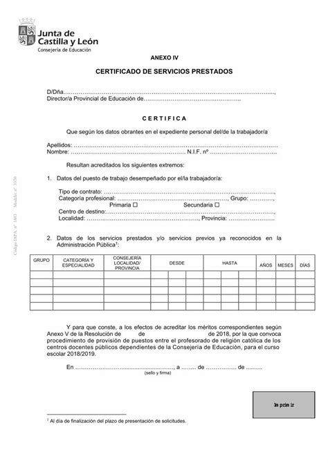 PDF CERTIFICADO DE SERVICIOS PRESTADOS Educa Jcyl Es