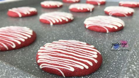 Red Velvet Cookies Recipe Resepi Biskut Red Velvet Recipe Red