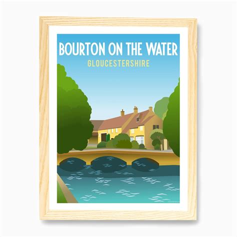 Bourton On The Water Art Print By Cotswold Poster Co Fy