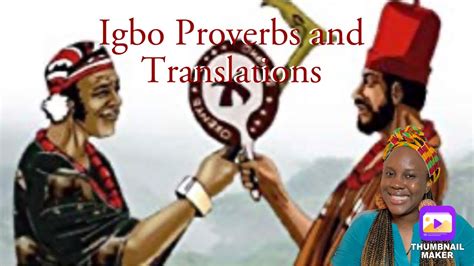 Igbo Proverbs And Their Translation Youtube