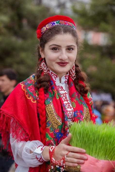 Tajik Girl In National Dress Of Tajikistan Persian Women Traditional