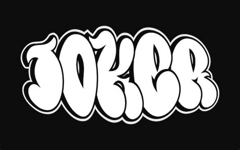 Premium Vector Joker Single Word Letters Graffiti Style