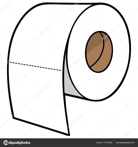 Toilet Paper Cartoon Illustration Roll Toilet Paper Stock Vector Image ...