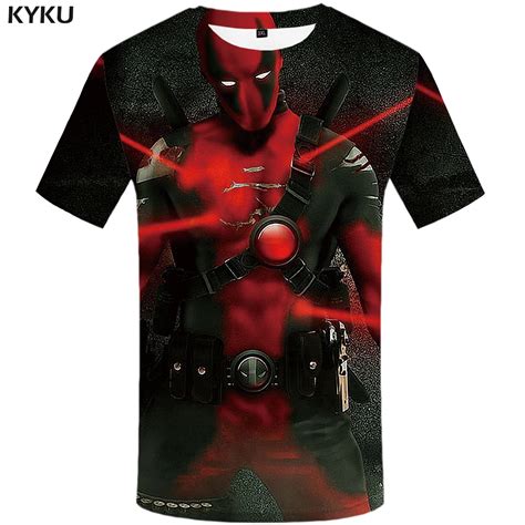 Funny T Shirts Deadpool T Shirt Men War Tshirts Casual Badass Tshirt Printed Metal Shirt Print