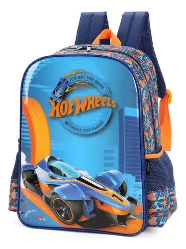 Mochila Escolar Infantil G Luxcel Hot Wheels Original Menino Parcelamento Sem Juros