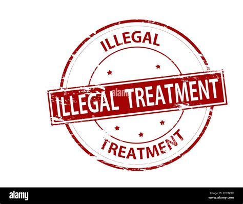 Rubber Stamp With Text Illegal Treatment Inside Vector Illustration