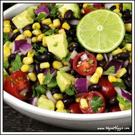 Avocado Black Bean And Corn Salad Vegan Huggs