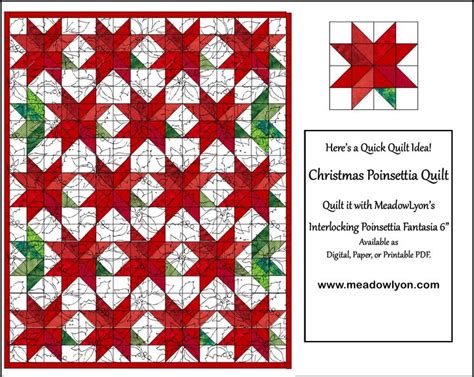 Free Poinsettia Quilt Pattern Christmas Poinsettia