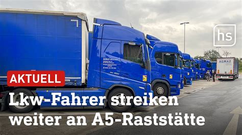 Lkw Streik an Raststätte Gräfenhausen geht weiter I hessenschau YouTube