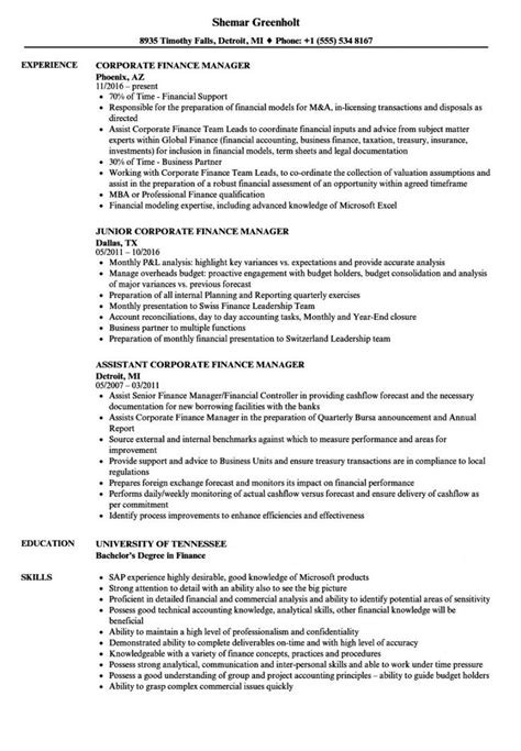 Get Our Image Of Finance Manager Job Description Template