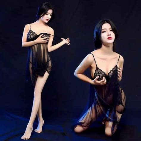 Jual Set Lingerie Wanita Bahan Lace Tipis Kerah Deep V Neck Baju Sexy Putih Kota