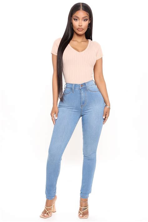 Classic Beauty Booty Lifter Skinny Jeans Light Blue Wash Fashion Nova Jeans Fashion Nova