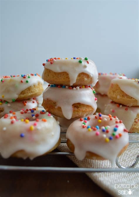 Mini Donas Horneadas De Vainilla Funfetti Pizca De Sabor