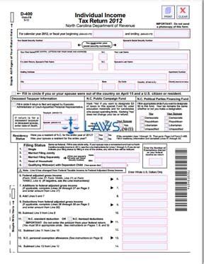 Form D 400 And D 400TC Individual Income Tax Return And Individual Tax