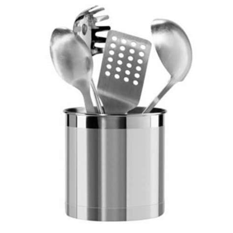 Simply Essential Jumbo Stainless Steel Utensil Holder Unit Frys