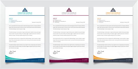 Letterhead Template Set With Wave Design 701550 Vector Art At Vecteezy