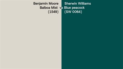 Benjamin Moore Balboa Mist 1549 Vs Sherwin Williams Blue Peacock SW