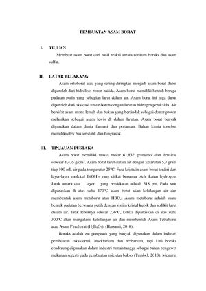 Percobaan Laporan Praktikum Dasar Reaksi Anorganik Pemurnian