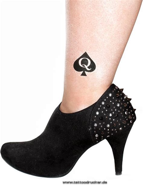 Buy 5 X Big Queen Of Spades Tattoo In Black Plus 2 Small Hotwife