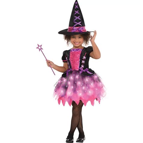 Girls Light-Up Sparkle Witch Costume | Party City