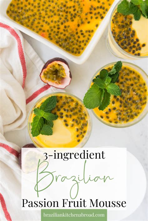 Passion Fruit Mousse Recipe Passion Fruit Mousse Passionfruit