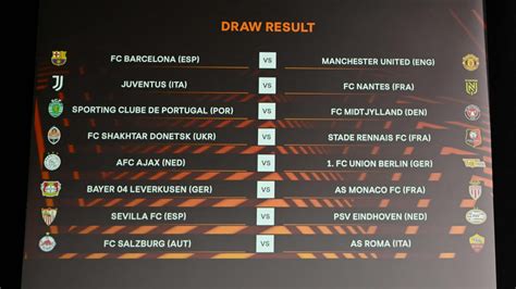 UEFA Europa League le tirage des barrages de la phase à élimination