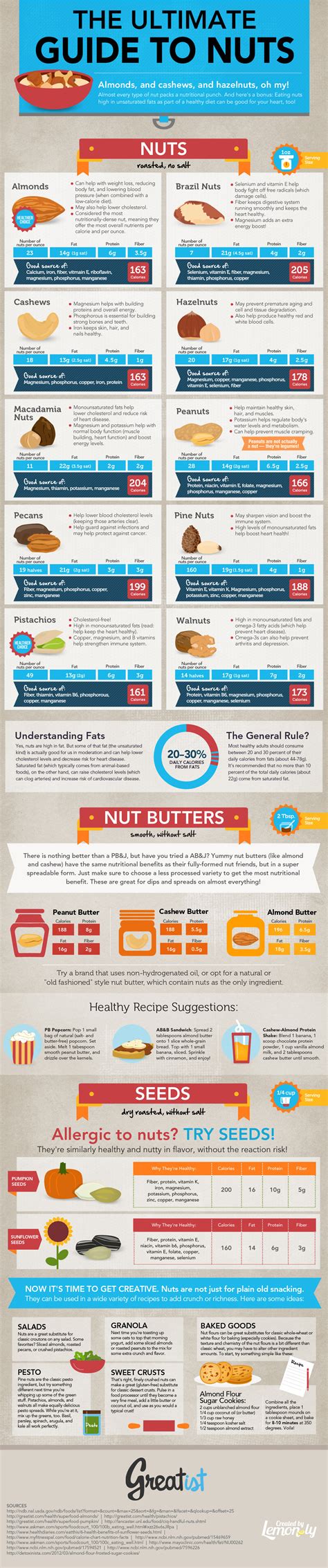 The Ultimate Guide to Nut Nutrition Infographic