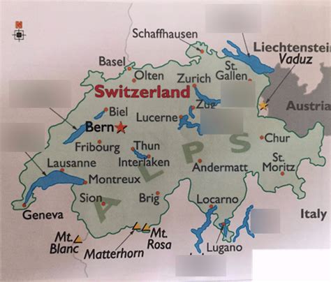 Geography - Lakes of Switzerland: Match Diagram | Quizlet