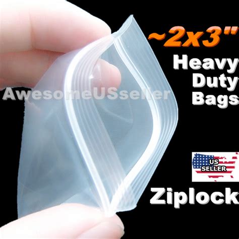 ~2x3 Thick 2mil Bag Clear Reclosable Top Zip Seal Lock Plastic Bags Poly Zipper Ebay