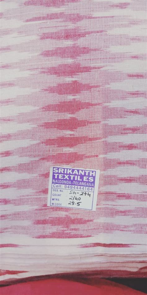 SRIKANTH TEXTILES Hand Made Ikat Cotton Fabric Packaging Type Plastic