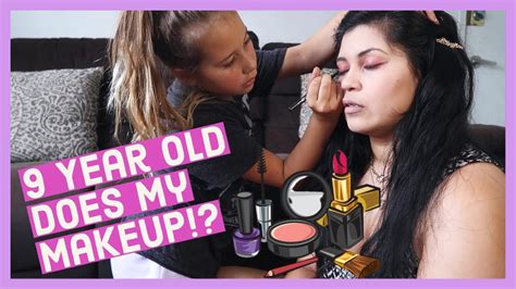 9 Year Old Does My Makeup Challenge Youtube