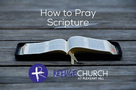 How to Pray Scripture — Refuge