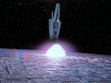 The Imperial super star destroyer Executor collides with the second ...